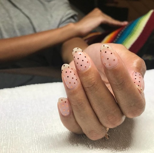 small polka dot nails